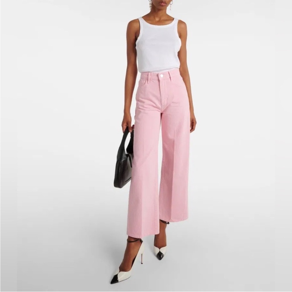 Frame Denim Pink Wide-Leg Jeans